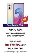 Promo Harga Oppo A96 8 GB + 256 GB  - Erafone