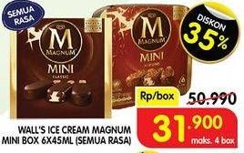 Promo Harga WALLS Magnum Mini All Variants per 6 pcs 45 ml - Superindo