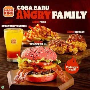 Promo Harga Burger King Angry Whopper Jr  - Burger King