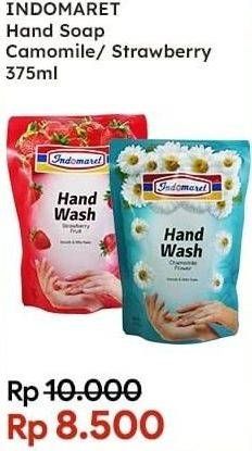 Promo Harga INDOMARET Hand Wash Camomile, Strawberry 375 ml - Indomaret