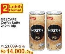 Promo Harga Nescafe Ready to Drink Latte 240 ml - Indomaret