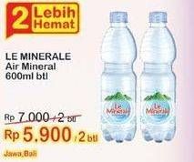 Promo Harga LE MINERALE Air Mineral 600 ml - Indomaret