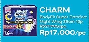 Promo Harga Charm Body Fit Night Wing 35cm 12 pcs - Alfamart