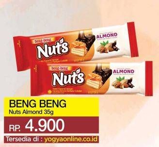 Promo Harga BENG-BENG Wafer Nuts Almond 35 gr - Yogya