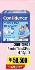 Promo Harga Confidence Adult Pants Tipis & Pas Di Badan M10, L8 8 pcs - Alfamart