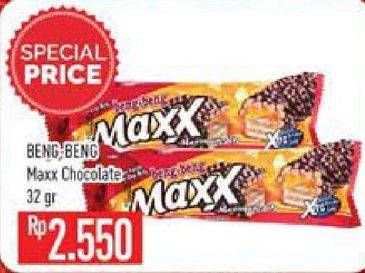 Promo Harga BENG-BENG Wafer Chocolate Maxx 32 gr - Hypermart