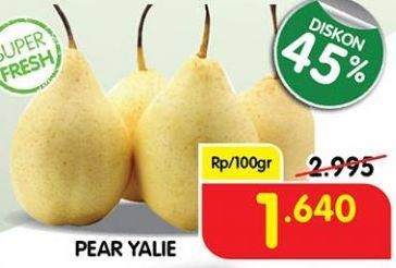 Promo Harga Pear Ya Lie per 100 gr - Superindo