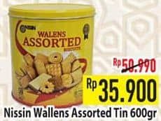 Promo Harga Nissin Walens Biscuit Assorted 600 gr - Hypermart