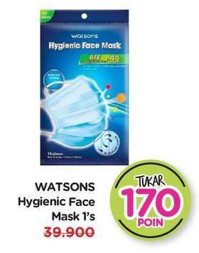 Promo Harga WATSONS Hygienic Face Mask 5 pcs - Watsons