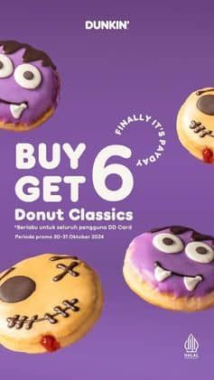 Promo Harga Buy 6 Get 6  - Dunkin Donuts