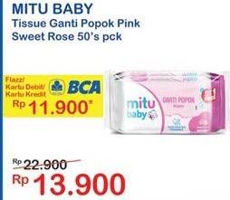 Promo Harga MITU Baby Wipes Sweet Rose 50 pcs - Indomaret