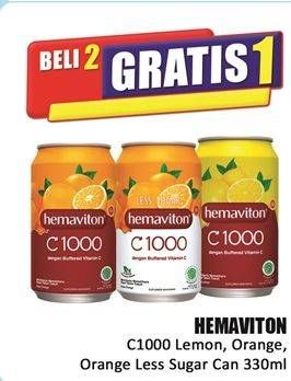 Promo Harga Hemaviton C1000 Lemon, Orange, Less Sugar 330 ml - Hari Hari