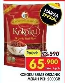 Promo Harga Kokoku Organic Red Rice 2000 gr - Superindo