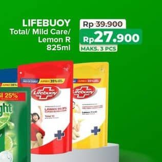 Promo Harga Lifebuoy Body Wash Total 10, Mild Care, Lemon Fresh 850 ml - Yogya