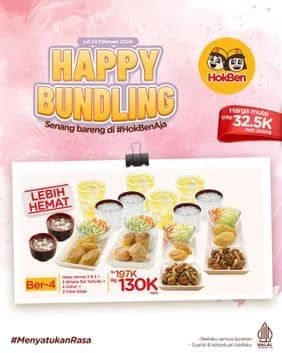 Promo Harga Happy Bunding Ber-4  - HokBen