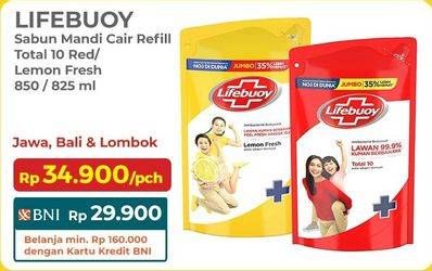 Promo Harga Lifebuoy Body Wash Total 10, Lemon Fresh 850 ml - Indomaret
