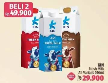 Promo Harga KIN Fresh Milk All Variants 950 ml - LotteMart