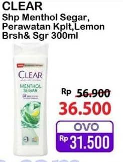 Promo Harga Clear Shampoo Ice Cool Menthol, Lemon Fresh 300 ml - Alfamart