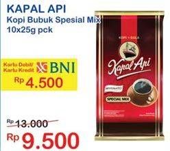 Promo Harga Kapal Api Kopi Bubuk Special Mix per 10 sachet 25 gr - Indomaret