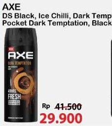Promo Harga AXE Body Spray Black, Dark Temptation, Ice Chill 135 ml - Alfamart