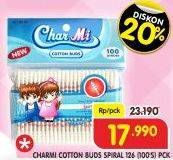 Promo Harga CHARMI Cotton Buds Spiral 100 pcs - Superindo