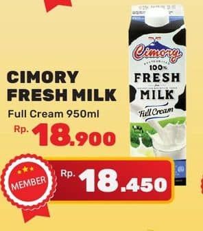 Promo Harga Cimory Fresh Milk Full Cream 950 ml - Yogya