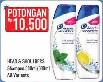 Promo Harga HEAD & SHOULDERS Shampoo  - Hypermart
