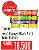 Promo Harga Dahlia Fresh Bouquet Block/Toilet Ball  - Hypermart