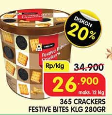 Promo Harga 365 Crackers Festive Bites 280 gr - Superindo