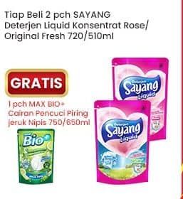 Promo Harga Sayang Liquid Detergent Original Fresh, Rose 510 ml - Indomaret