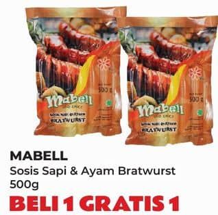 Promo Harga Mabell Mini Sosis Sapi & Ayam Bratwurst 500 gr - Yogya