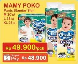 Promo Harga Mamy Poko Pants Xtra Kering Slim Tidak Gembung L28, M30, XL23 23 pcs - Indomaret