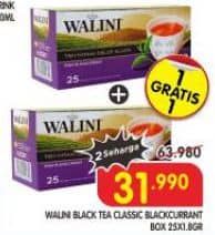 Promo Harga Walini Teh Celup Blackcurrant Tea Classic Dengan Amplop 45 gr - Superindo