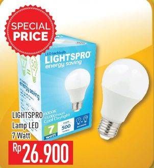 Promo Harga LIGHTSPRO Lampu LED Bulb 7 Watt  - Hypermart