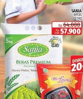 Promo Harga Sania Beras Premium 5000 gr - Lotte Grosir
