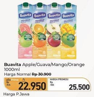 Promo Harga Buavita Fresh Juice Mango, Orange, Apple, Guava 1000 ml - Carrefour