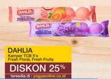Promo Harga Dahlia Naphthalene Toilet Ball Fresh Floral, Fresh Fruity 5 pcs - Yogya