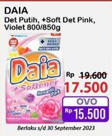 Promo Harga Daia Deterjen Bubuk Putih, + Softener Pink, + Softener Violet 850 gr - Alfamart