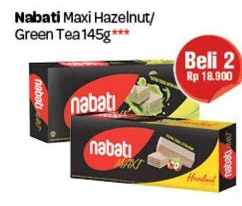 Promo Harga NABATI Maxi Hazelnut, Green Tea per 2 box 145 gr - Carrefour