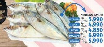 Promo Harga Ikan Kembung Banjar per 100 gr - LotteMart