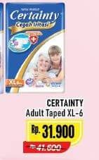 Promo Harga Certainty Adult Diapers XL6 6 pcs - Alfamart