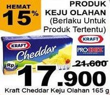Promo Harga KRAFT Cheese Cheddar 165 gr - Giant