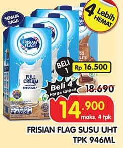 Promo Harga Frisian Flag Susu UHT Purefarm All Variants 946 ml - Superindo