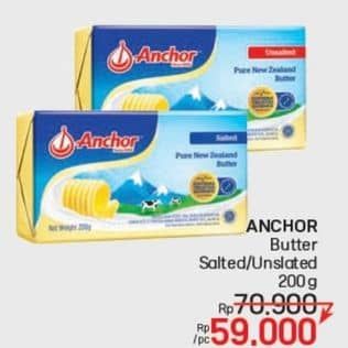 Promo Harga Anchor Butter Salted, Unsalted 227 gr - LotteMart