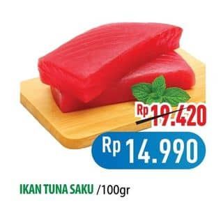 Promo Harga Tuna Saku per 100 gr - Hypermart