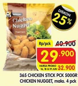 Promo Harga 365 Chicken Nugget 500 gr - Superindo