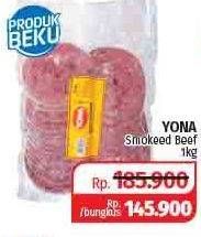 Promo Harga YONA Smoked Beef 1 kg - Lotte Grosir
