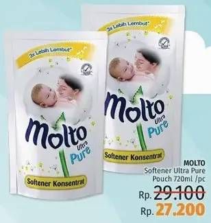 Promo Harga MOLTO Softener Ultra Pure 720 ml - LotteMart