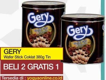 Promo Harga GERY Wafer Roll Chocolate 380 gr - Yogya