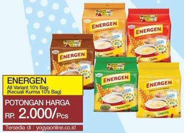Promo Harga ENERGEN Cereal Instant All Variants 10 pcs - Yogya